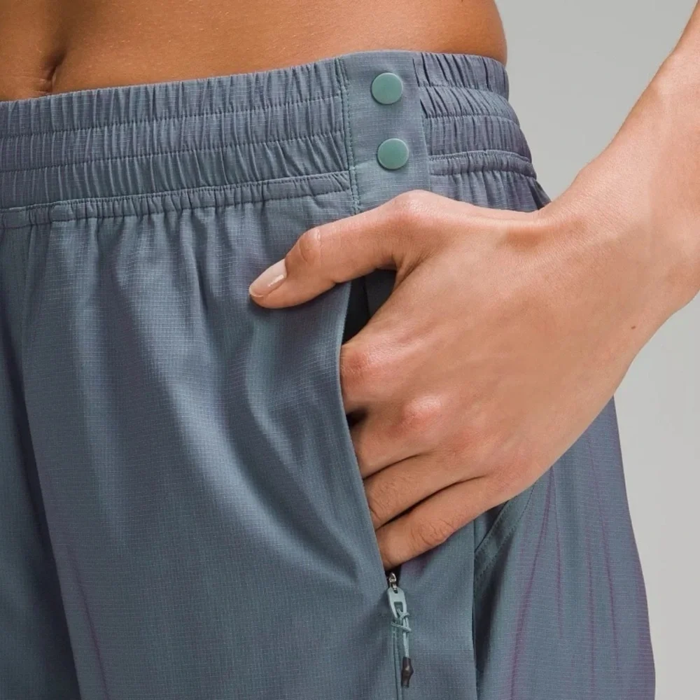 Lululemon Iridescent Tearaway Mid Rise Track Pant Tidewater Teal Purple 12 NWT